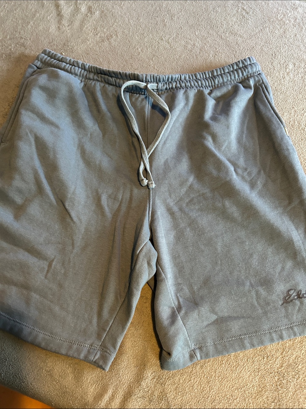 Eddie Bauer Men's Drawstring Athletic Shorts - Gray Blue